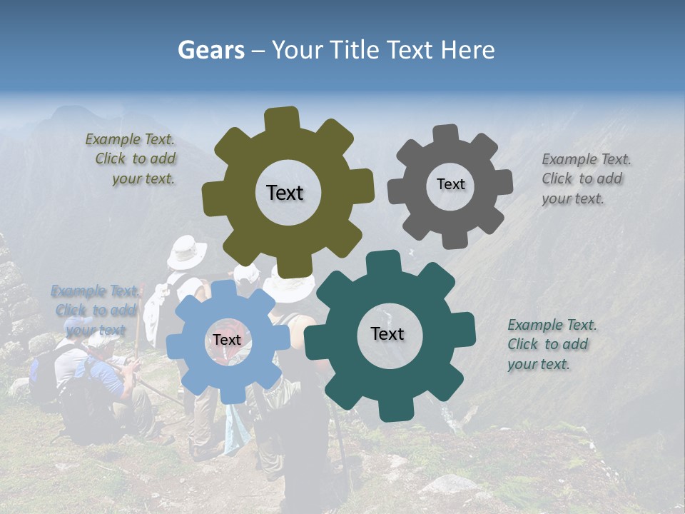 Ancient Inca Ruins Along The Inca Trail In Peru PowerPoint Template