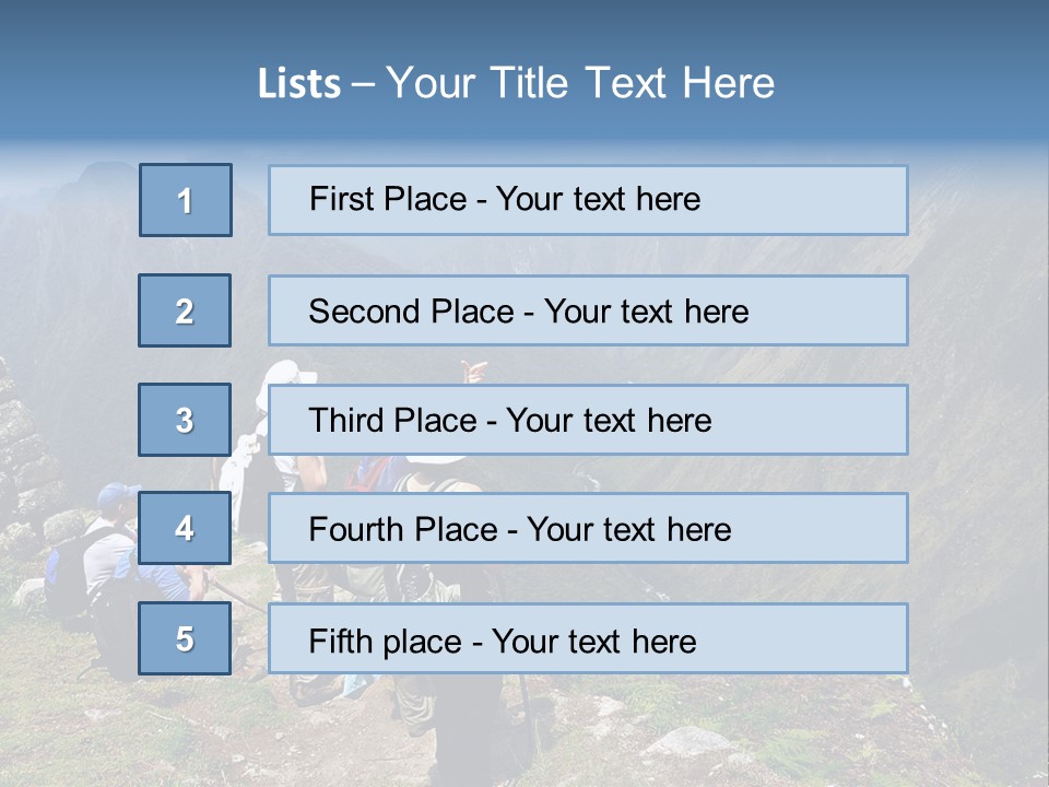 Ancient Inca Ruins Along The Inca Trail In Peru PowerPoint Template