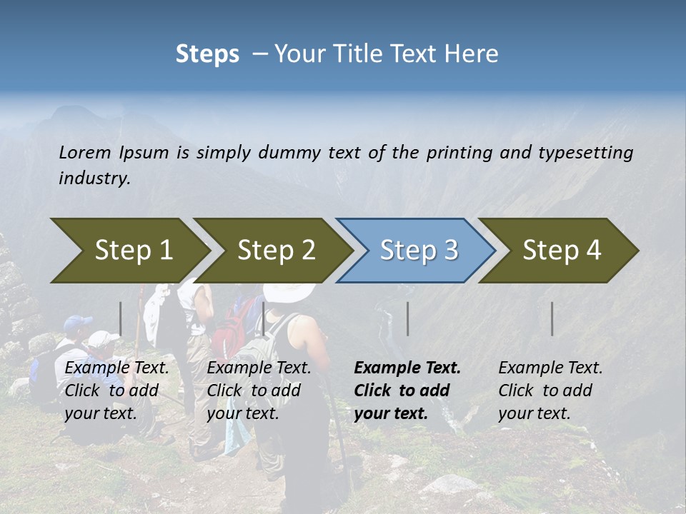 Ancient Inca Ruins Along The Inca Trail In Peru PowerPoint Template