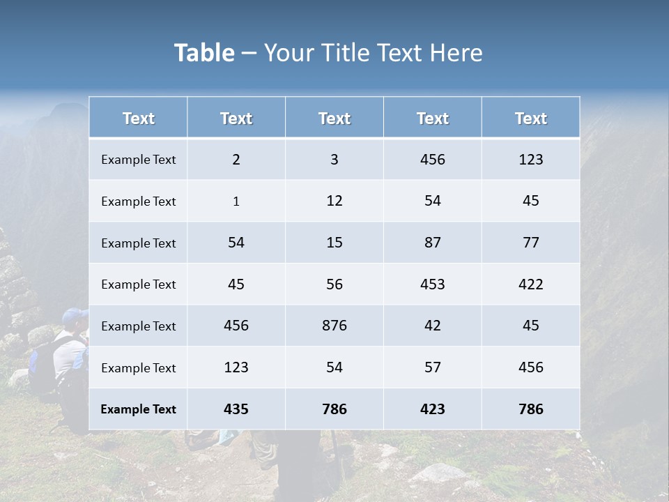 Ancient Inca Ruins Along The Inca Trail In Peru PowerPoint Template