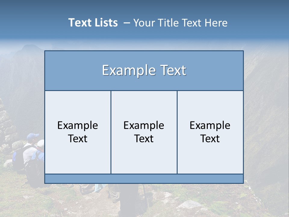 Ancient Inca Ruins Along The Inca Trail In Peru PowerPoint Template