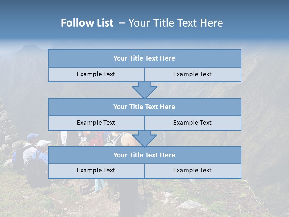 Ancient Inca Ruins Along The Inca Trail In Peru PowerPoint Template