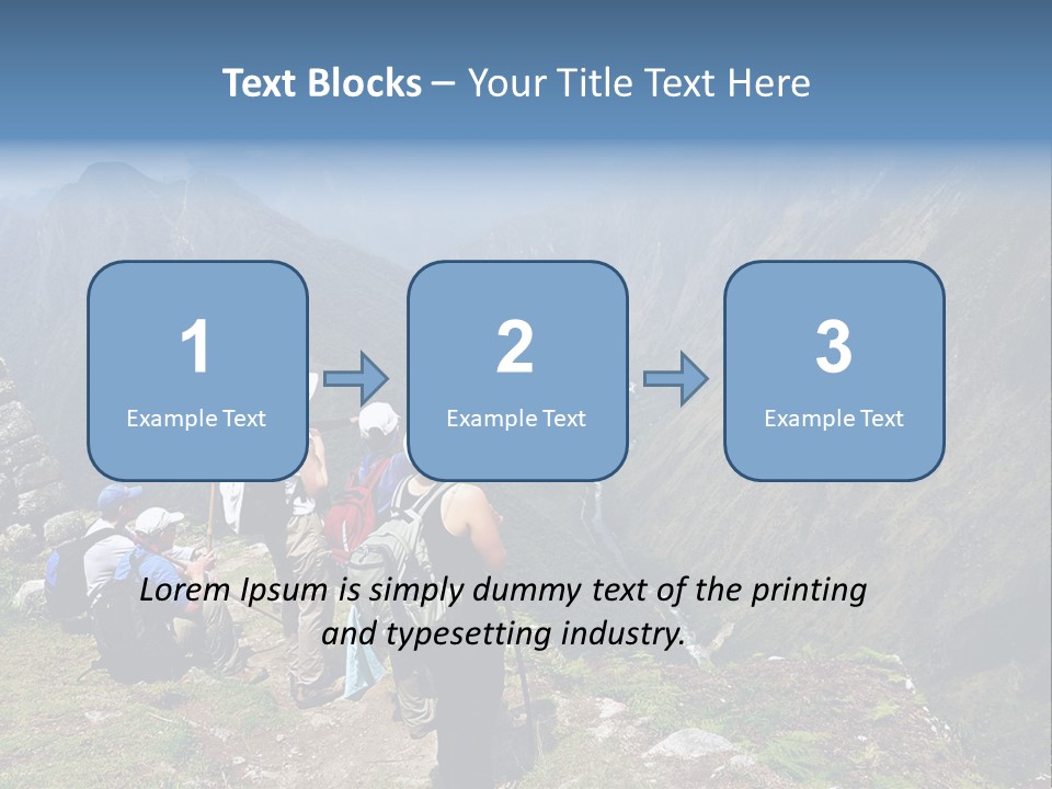 Ancient Inca Ruins Along The Inca Trail In Peru PowerPoint Template