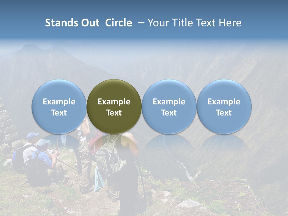 Ancient Inca Ruins Along The Inca Trail In Peru PowerPoint Template