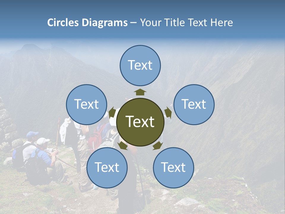 Ancient Inca Ruins Along The Inca Trail In Peru PowerPoint Template