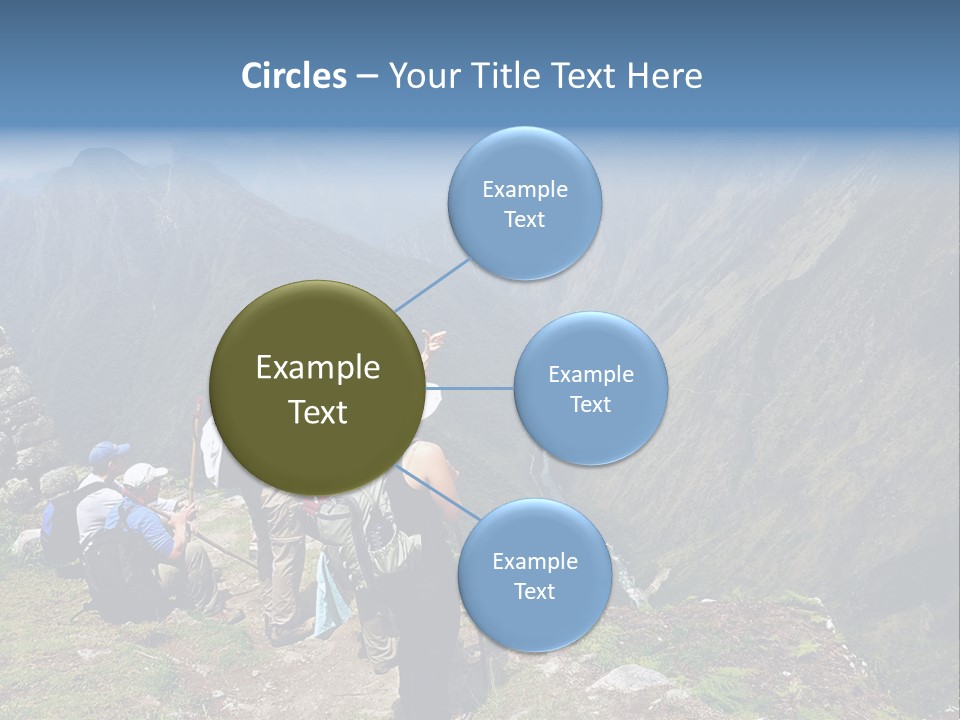 Ancient Inca Ruins Along The Inca Trail In Peru PowerPoint Template