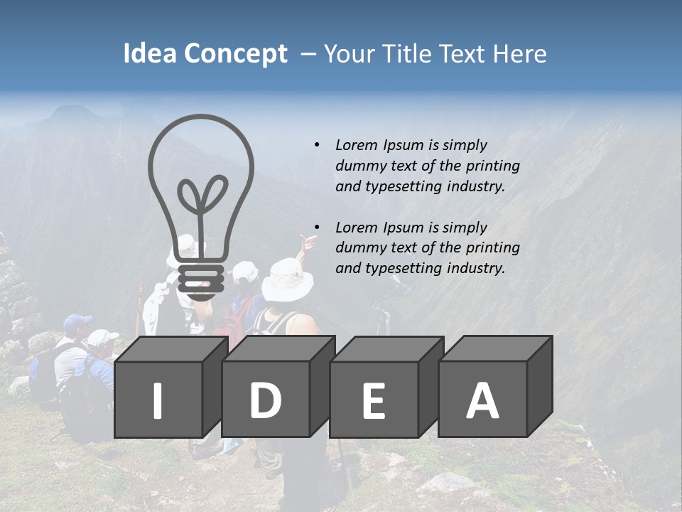 Ancient Inca Ruins Along The Inca Trail In Peru PowerPoint Template