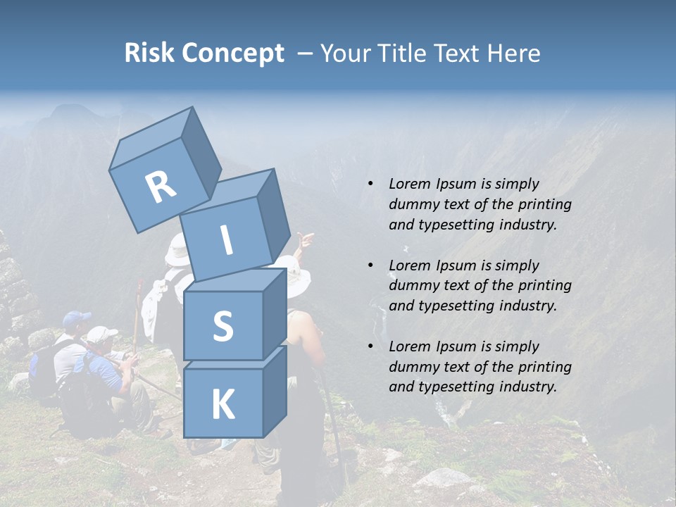 Ancient Inca Ruins Along The Inca Trail In Peru PowerPoint Template