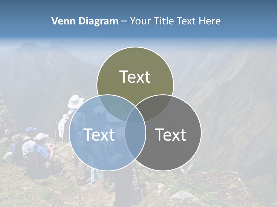 Ancient Inca Ruins Along The Inca Trail In Peru PowerPoint Template