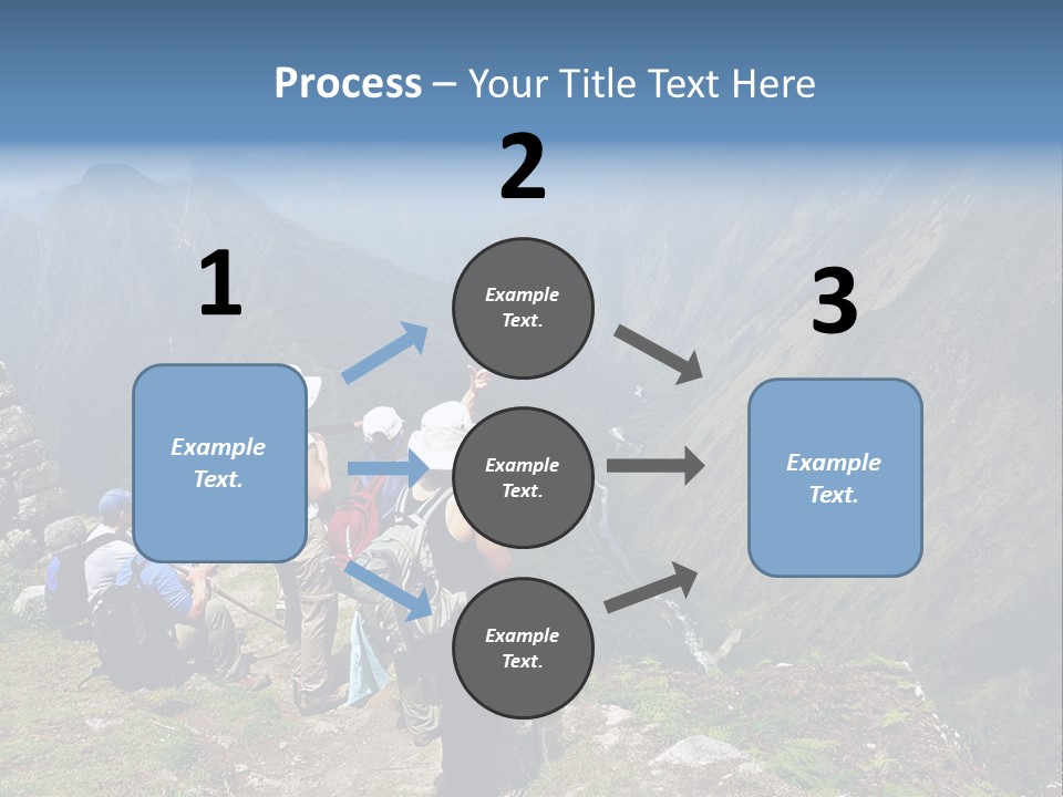 Ancient Inca Ruins Along The Inca Trail In Peru PowerPoint Template