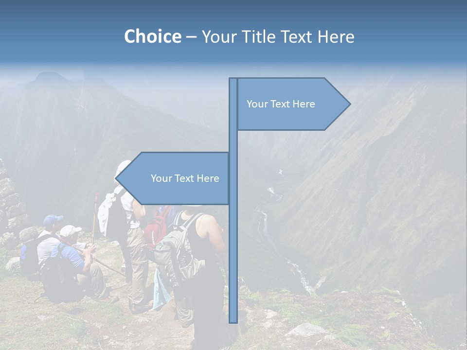 Ancient Inca Ruins Along The Inca Trail In Peru PowerPoint Template