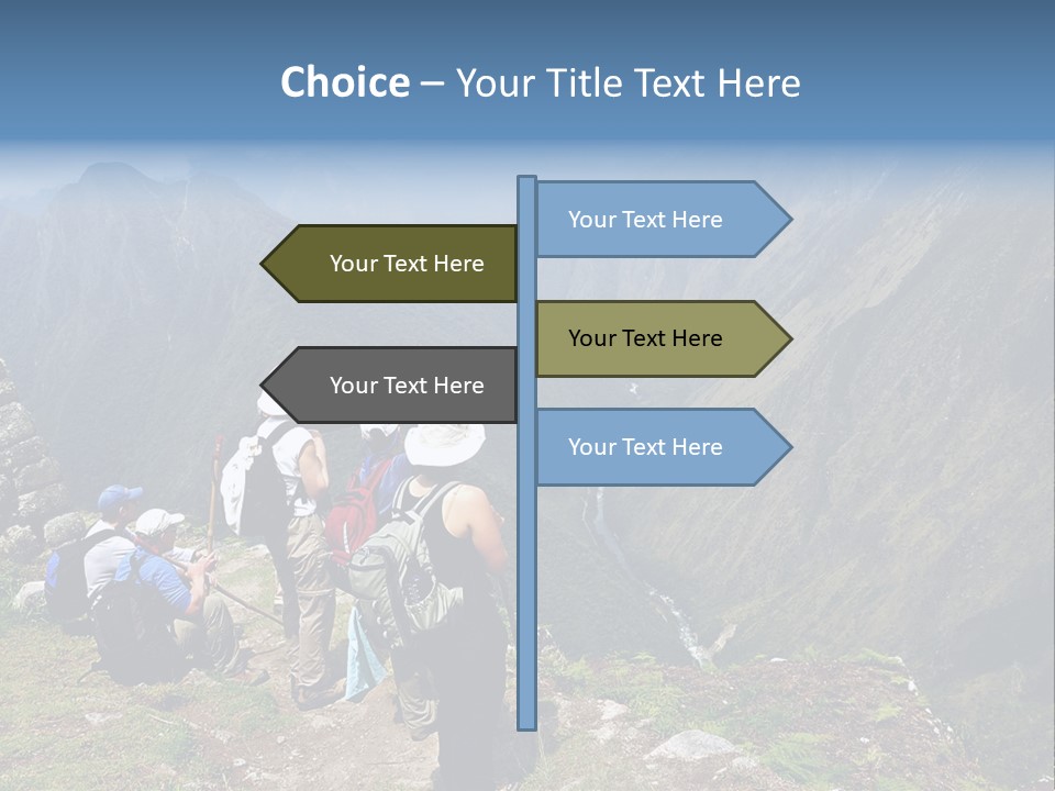 Ancient Inca Ruins Along The Inca Trail In Peru PowerPoint Template