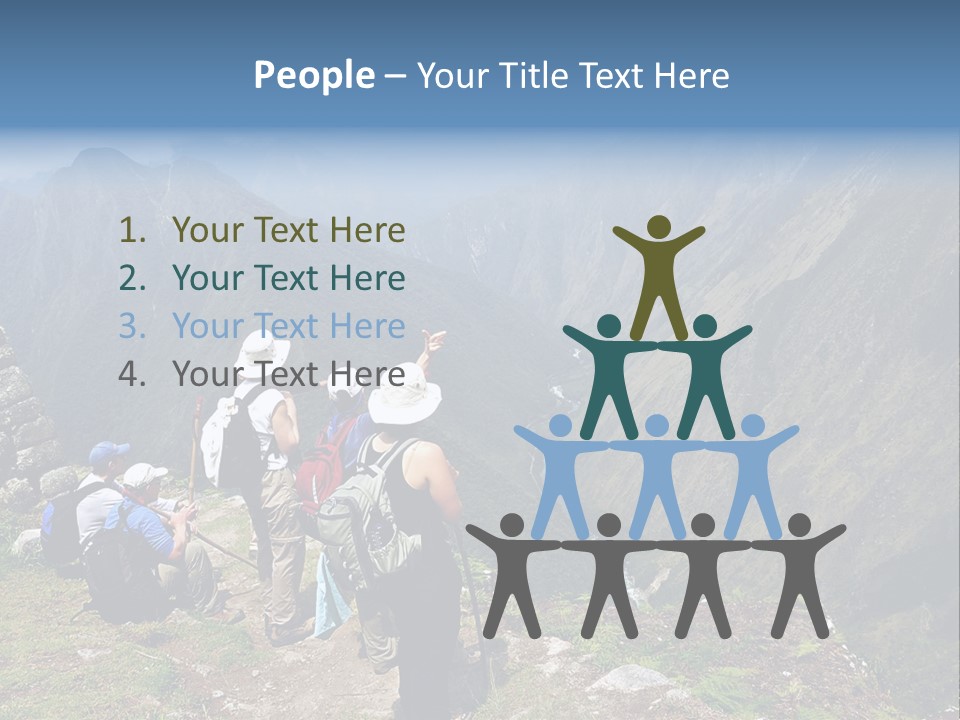 Ancient Inca Ruins Along The Inca Trail In Peru PowerPoint Template