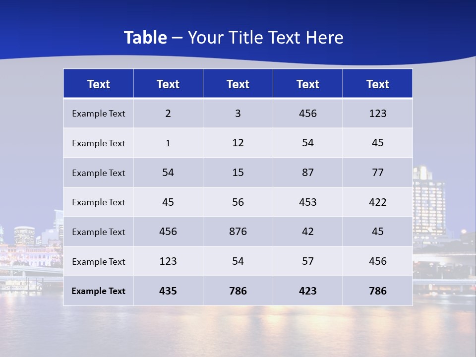 Cityscape Of Brisbane, Queensland, Australia Taken Across Brisbane River At Night PowerPoint Template