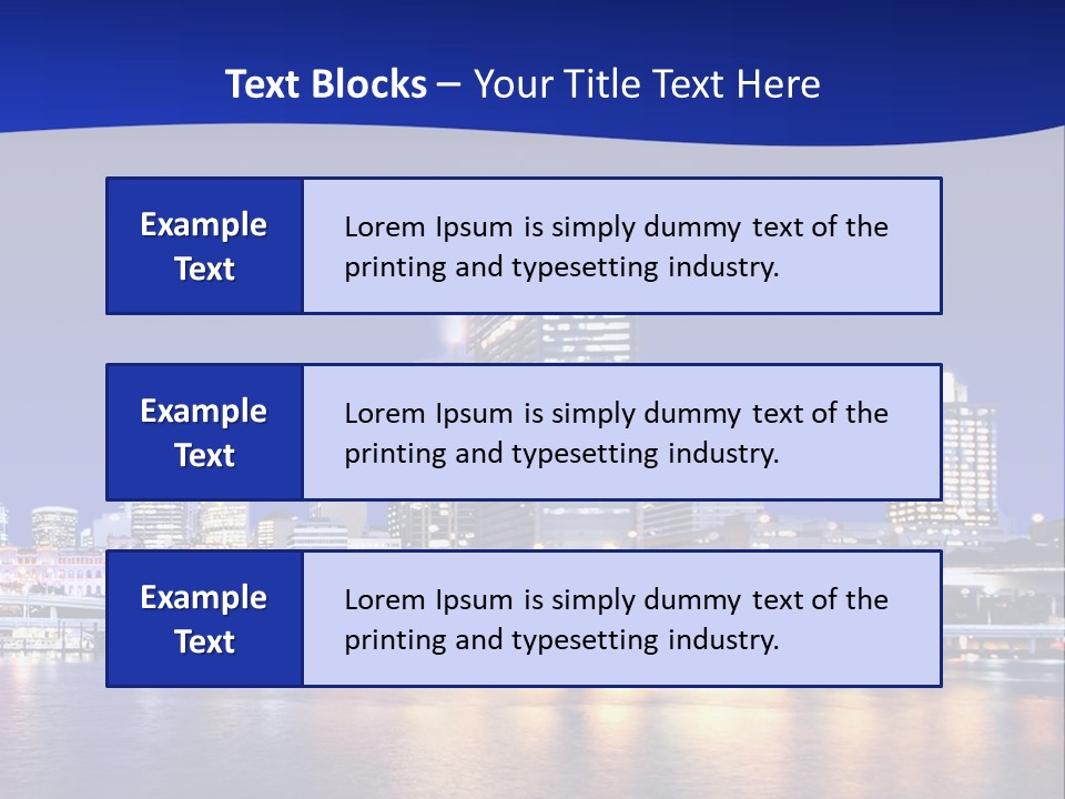 Cityscape Of Brisbane, Queensland, Australia Taken Across Brisbane River At Night PowerPoint Template