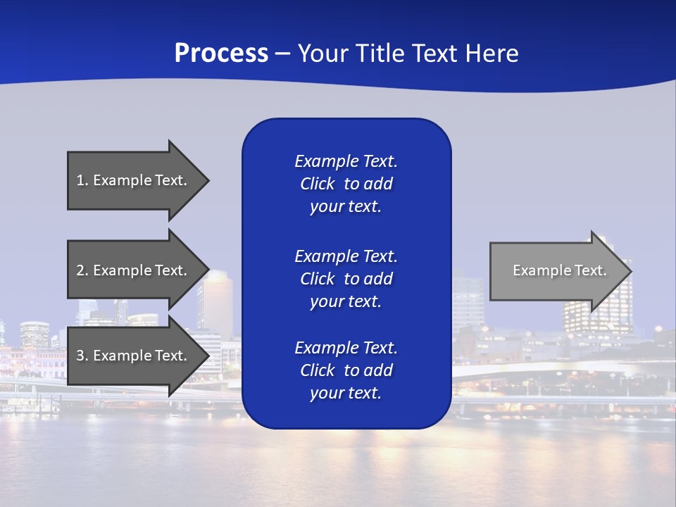 Cityscape Of Brisbane, Queensland, Australia Taken Across Brisbane River At Night PowerPoint Template