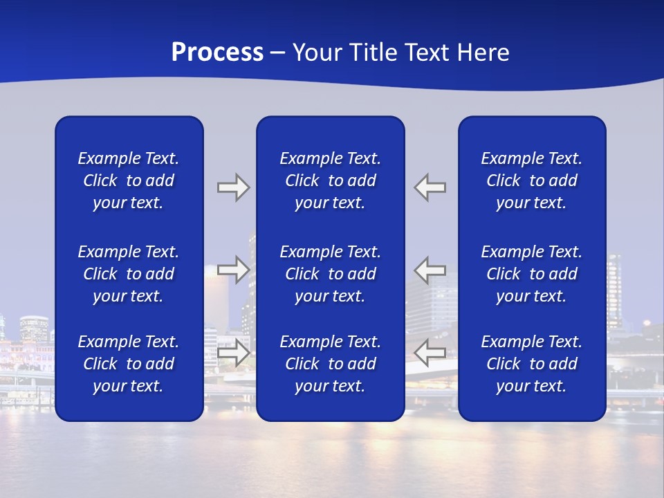 Cityscape Of Brisbane, Queensland, Australia Taken Across Brisbane River At Night PowerPoint Template