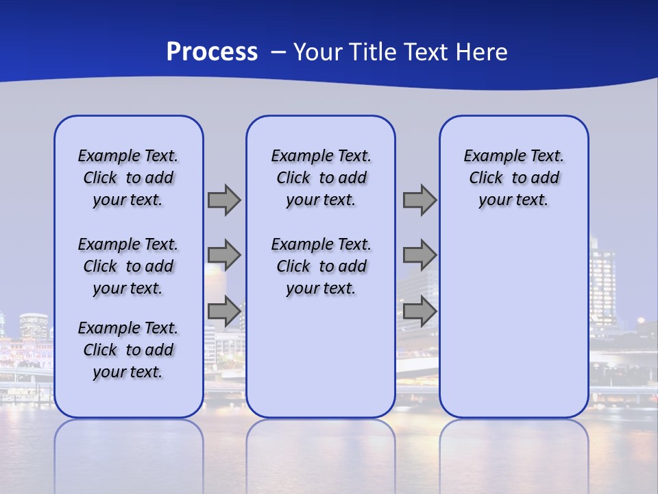 Cityscape Of Brisbane, Queensland, Australia Taken Across Brisbane River At Night PowerPoint Template