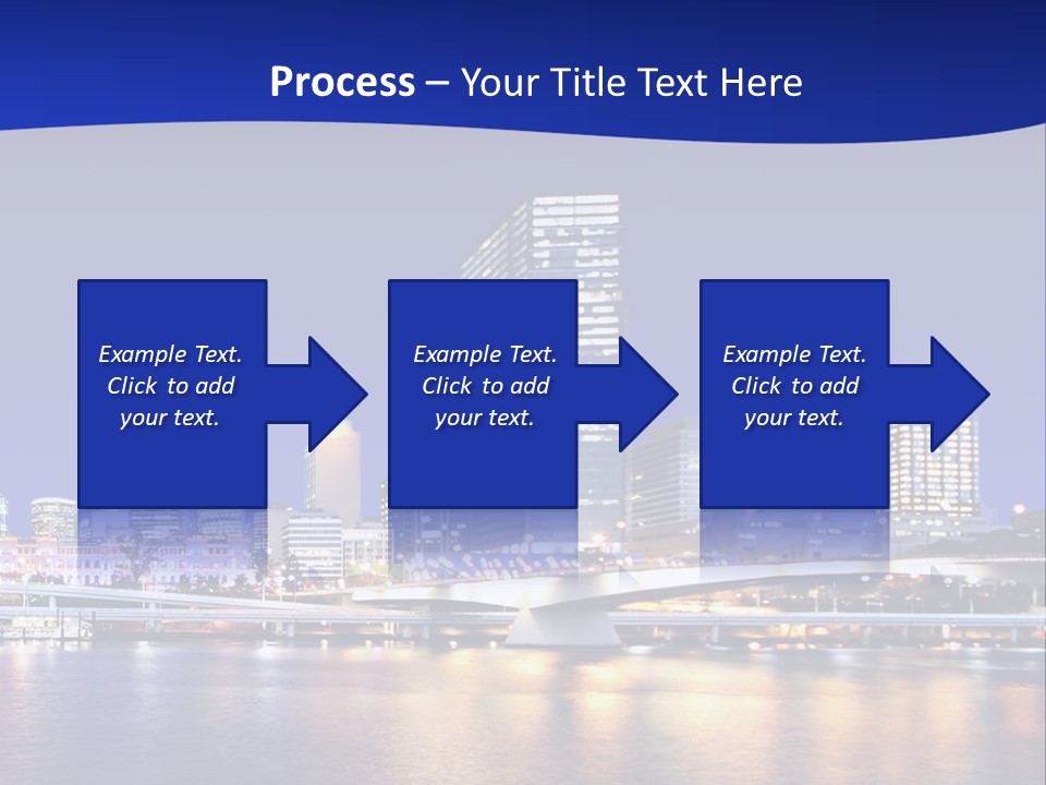 Cityscape Of Brisbane, Queensland, Australia Taken Across Brisbane River At Night PowerPoint Template