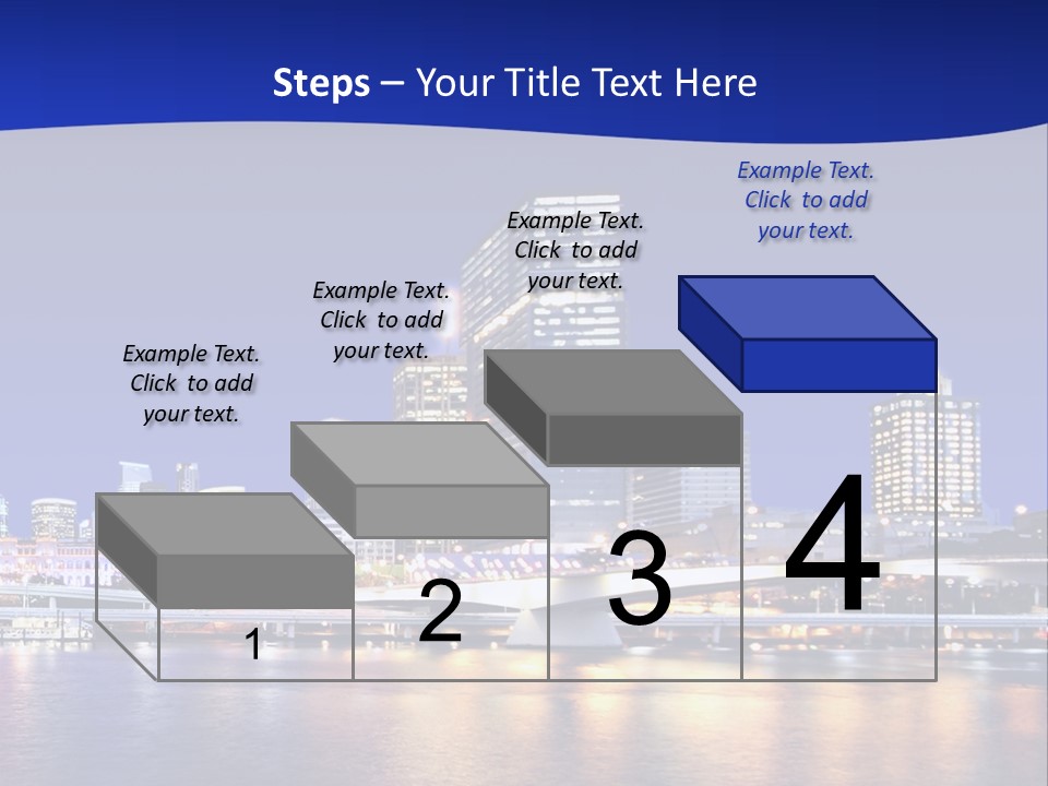 Cityscape Of Brisbane, Queensland, Australia Taken Across Brisbane River At Night PowerPoint Template