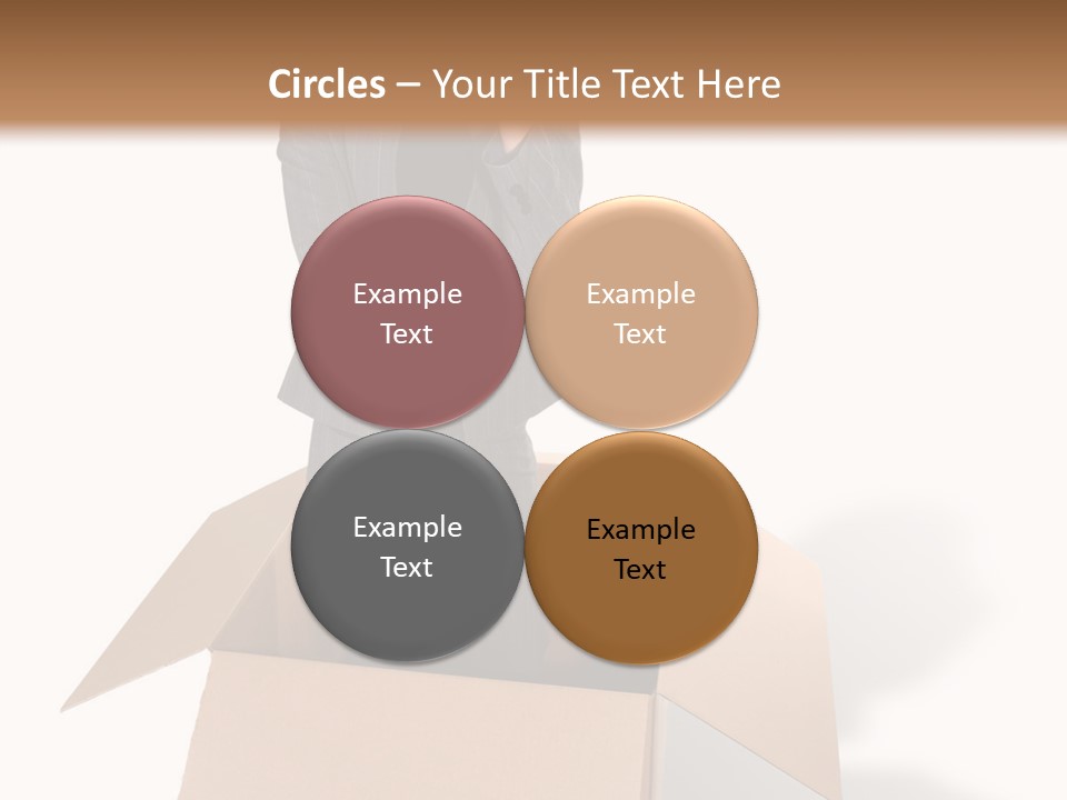 A Business Woman Thinking Outside The Box PowerPoint Template