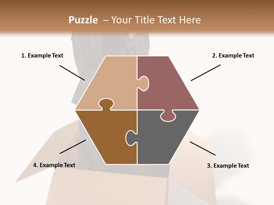 A Business Woman Thinking Outside The Box PowerPoint Template