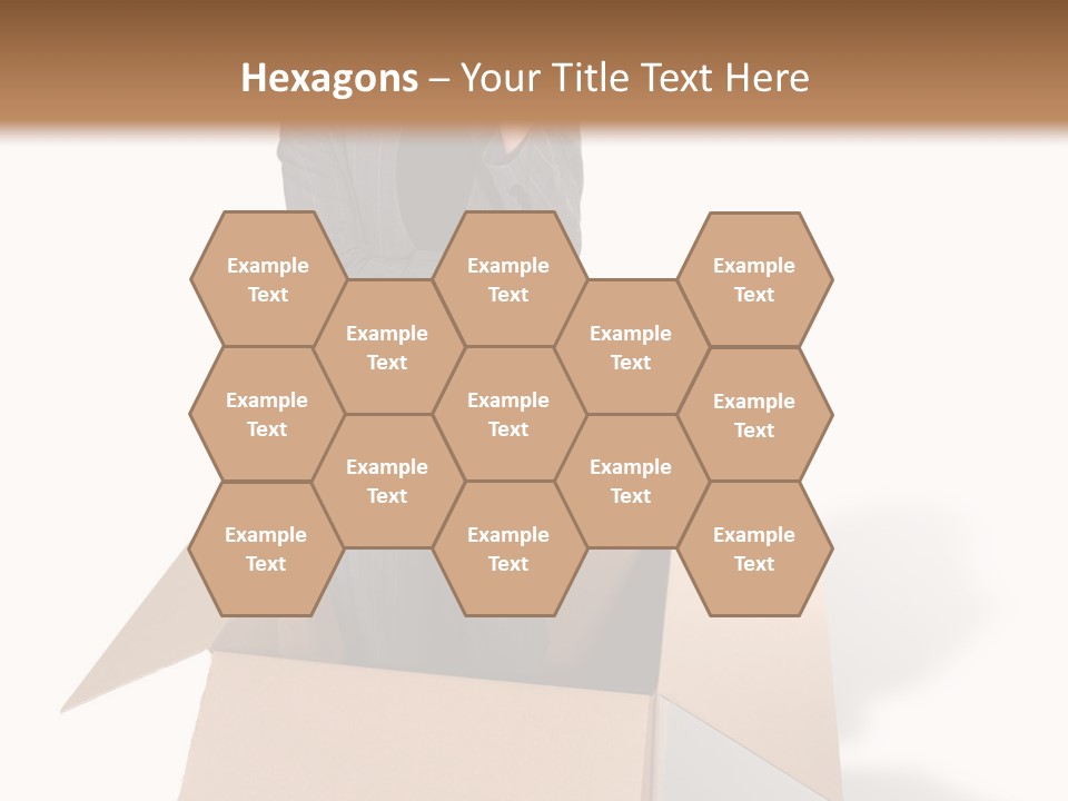 A Business Woman Thinking Outside The Box PowerPoint Template