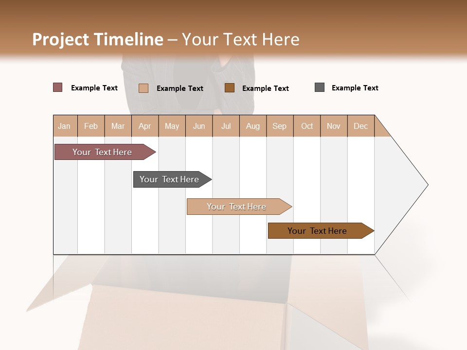 A Business Woman Thinking Outside The Box PowerPoint Template