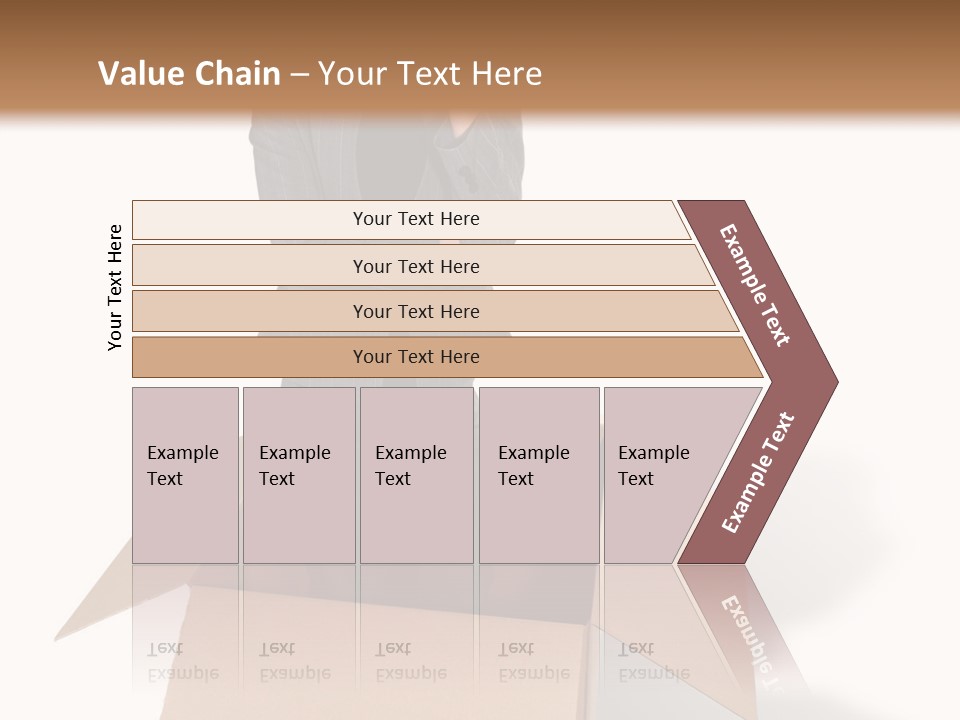 A Business Woman Thinking Outside The Box PowerPoint Template