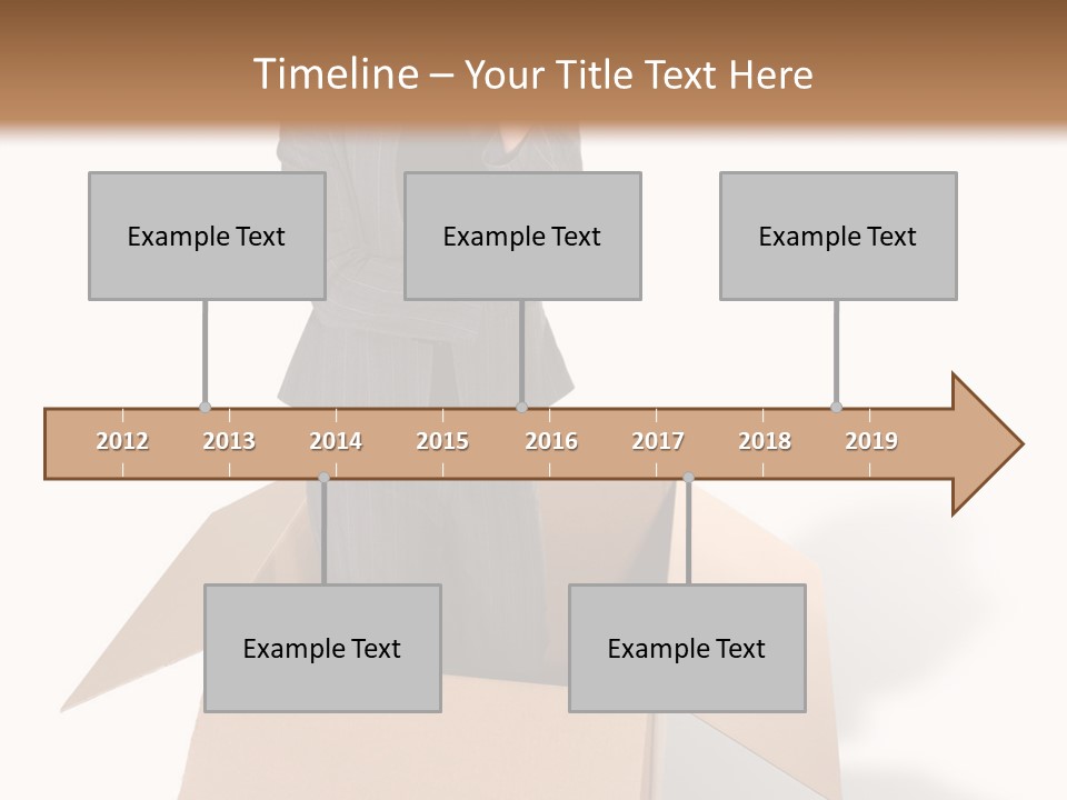 A Business Woman Thinking Outside The Box PowerPoint Template
