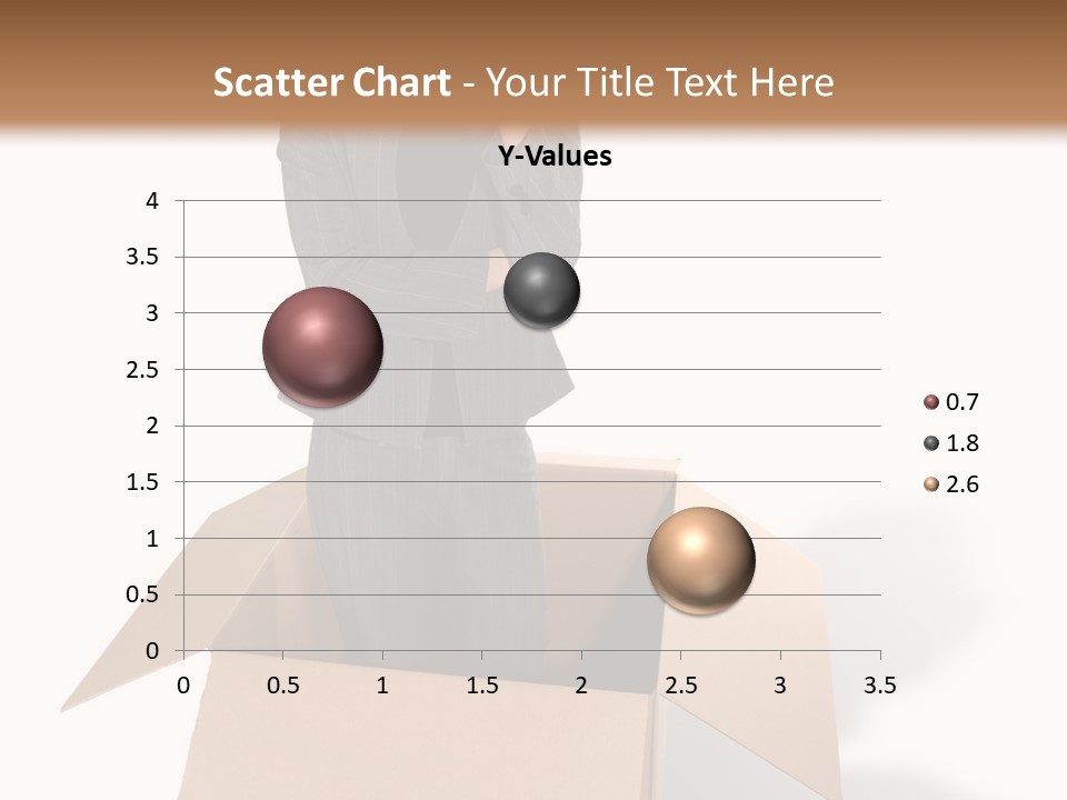 A Business Woman Thinking Outside The Box PowerPoint Template