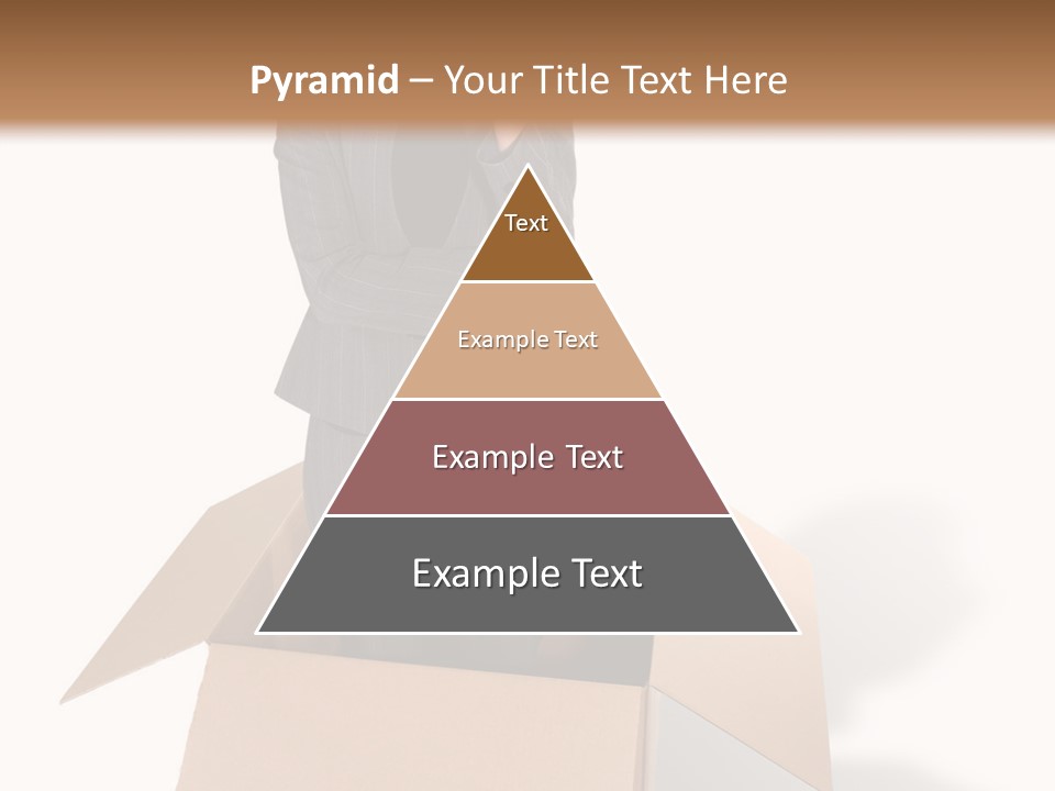 A Business Woman Thinking Outside The Box PowerPoint Template