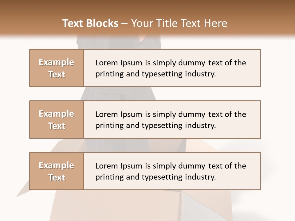 A Business Woman Thinking Outside The Box PowerPoint Template