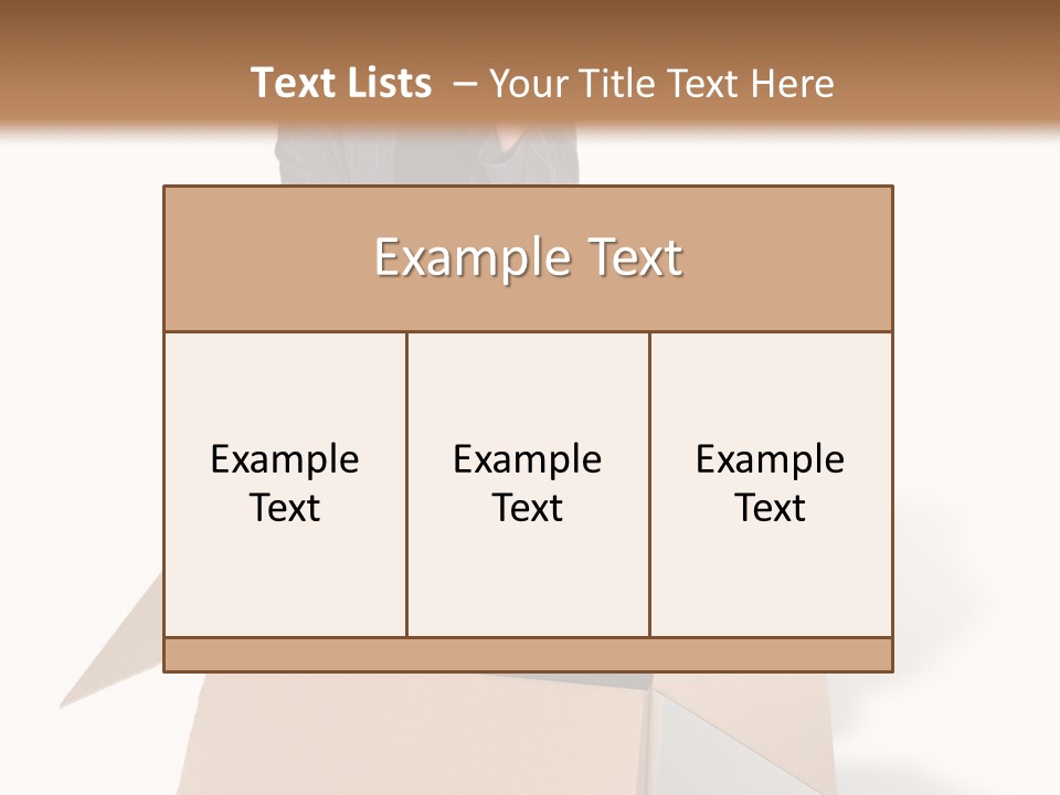 A Business Woman Thinking Outside The Box PowerPoint Template