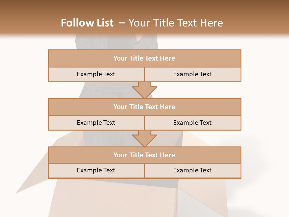 A Business Woman Thinking Outside The Box PowerPoint Template