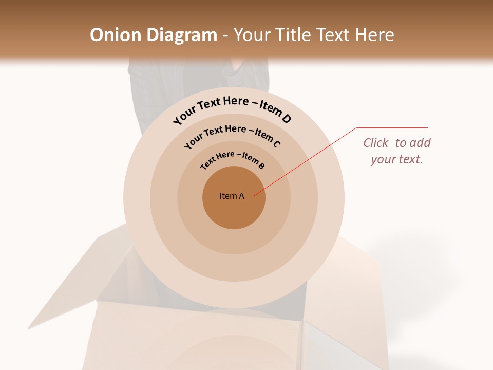 A Business Woman Thinking Outside The Box PowerPoint Template