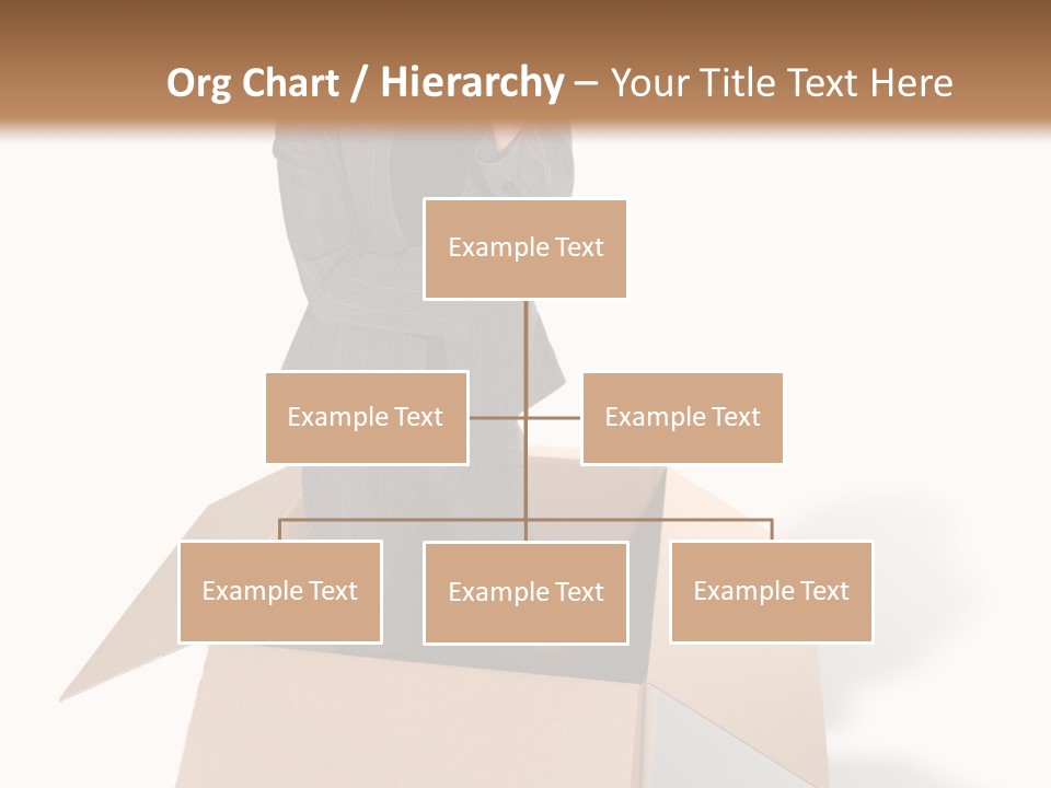 A Business Woman Thinking Outside The Box PowerPoint Template