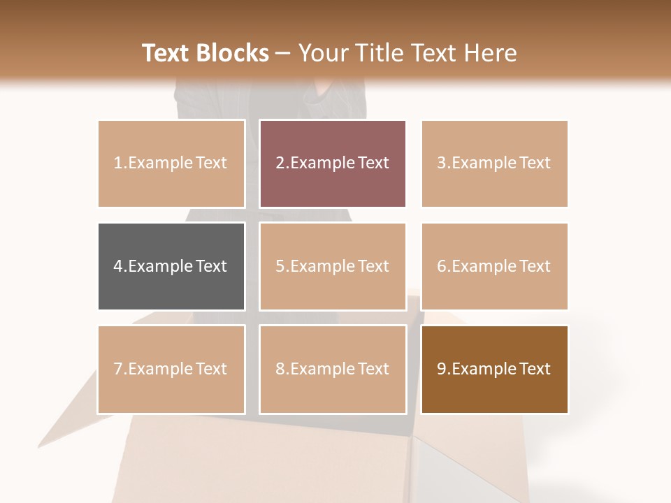 A Business Woman Thinking Outside The Box PowerPoint Template