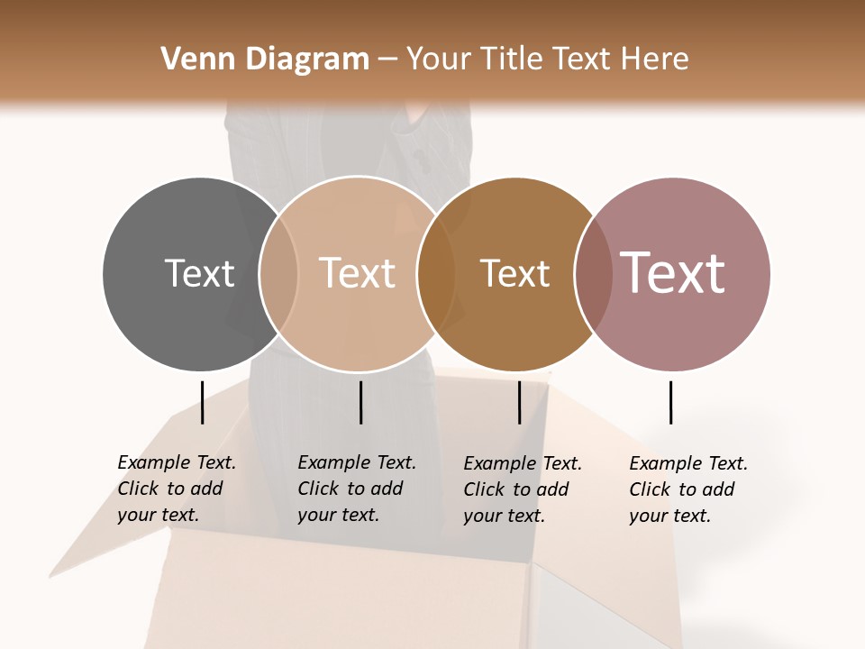 A Business Woman Thinking Outside The Box PowerPoint Template