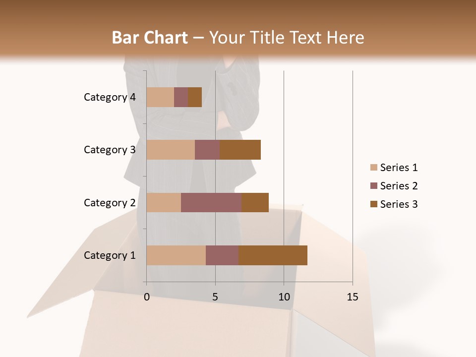A Business Woman Thinking Outside The Box PowerPoint Template