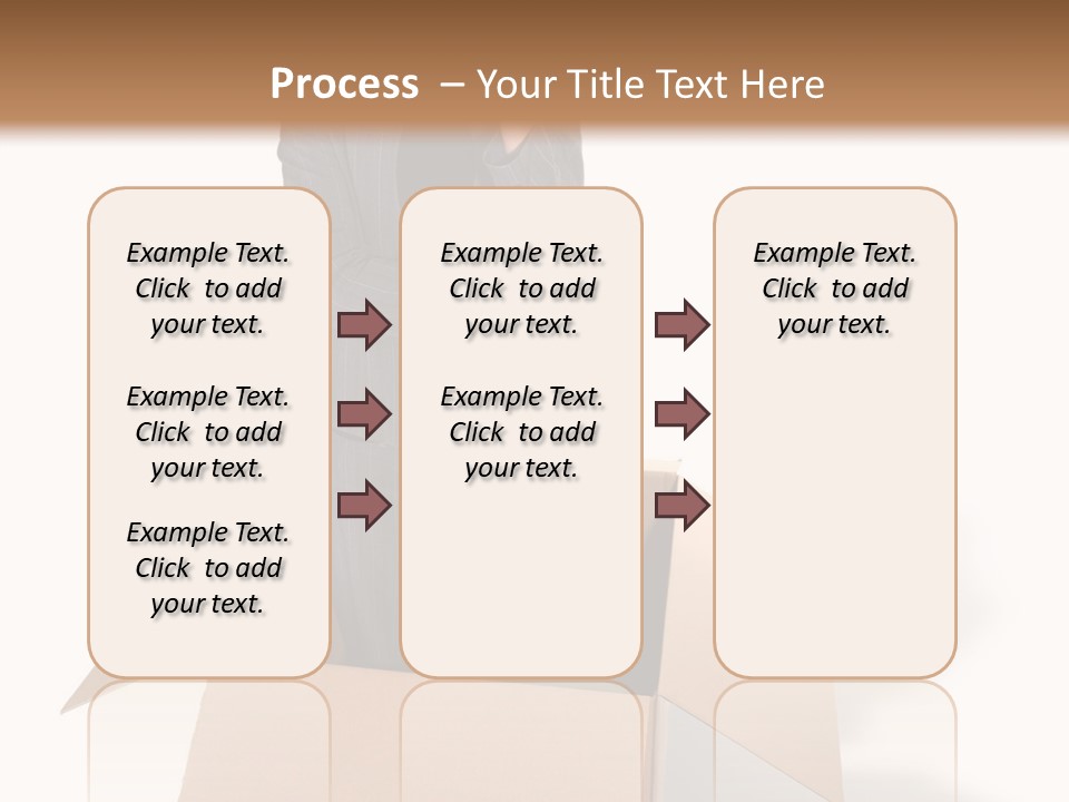 A Business Woman Thinking Outside The Box PowerPoint Template