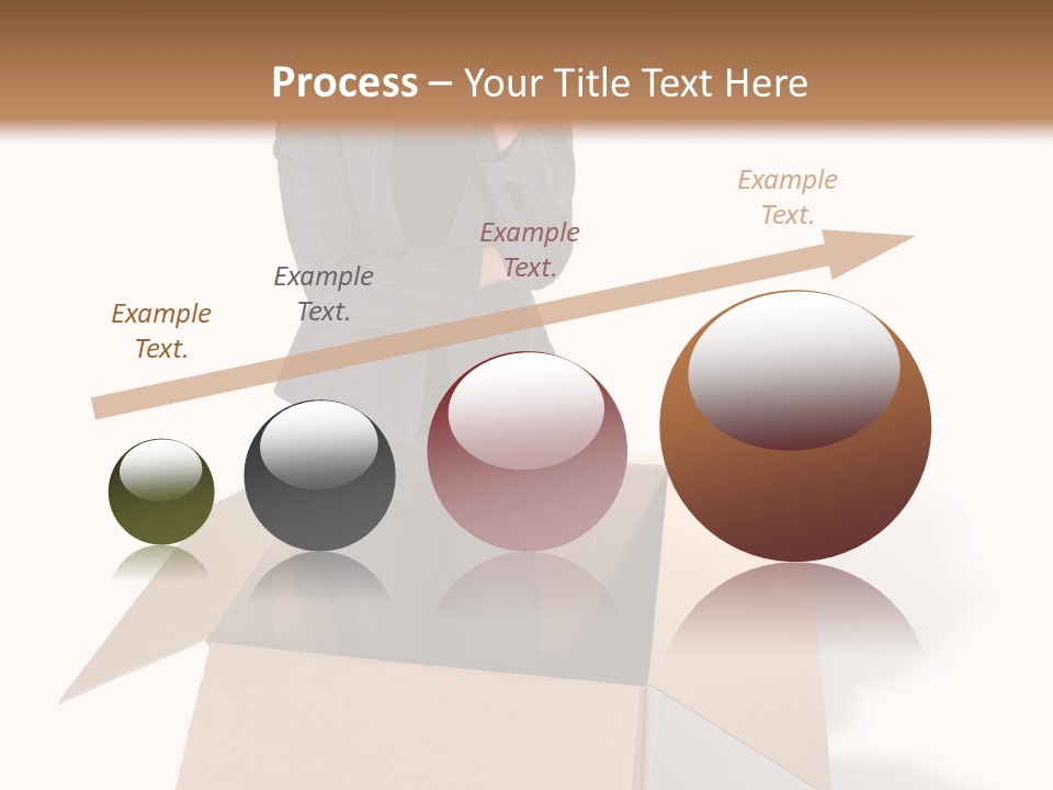 A Business Woman Thinking Outside The Box PowerPoint Template