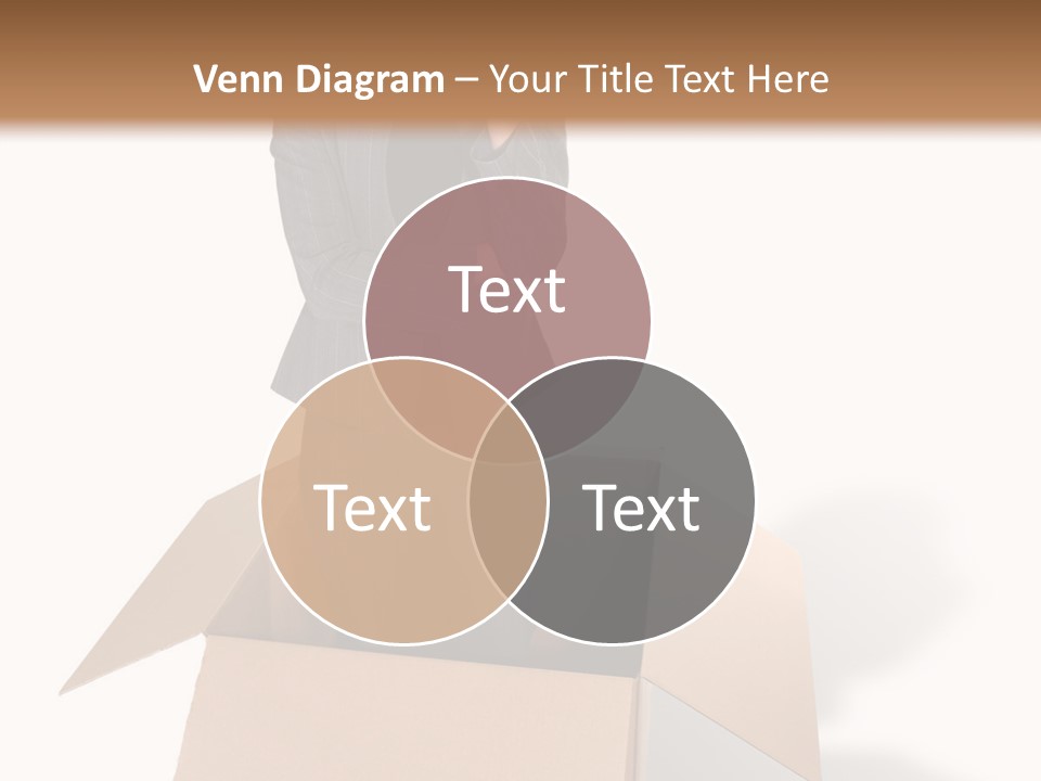 A Business Woman Thinking Outside The Box PowerPoint Template