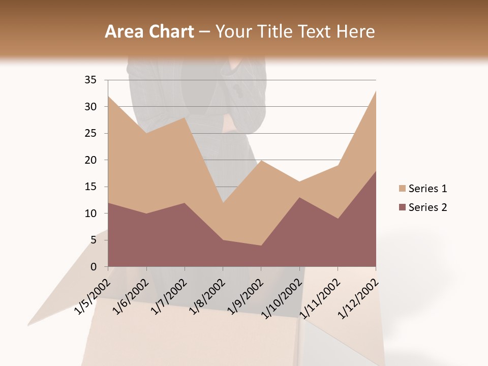 A Business Woman Thinking Outside The Box PowerPoint Template