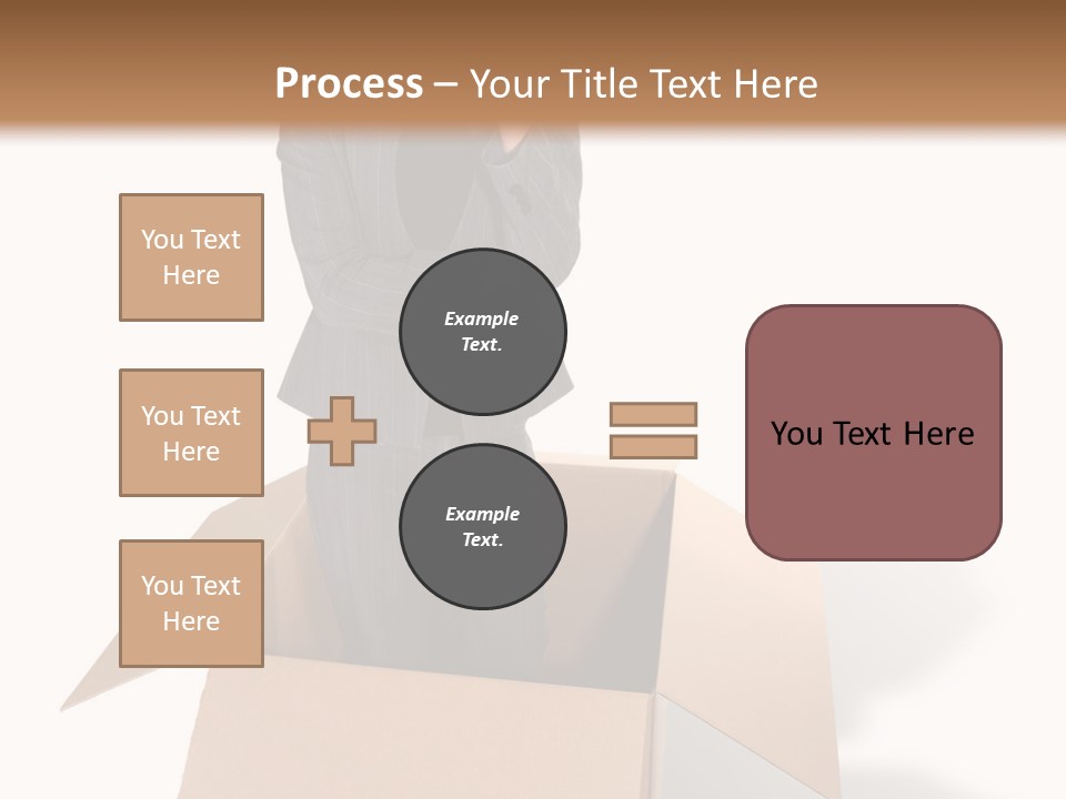 A Business Woman Thinking Outside The Box PowerPoint Template