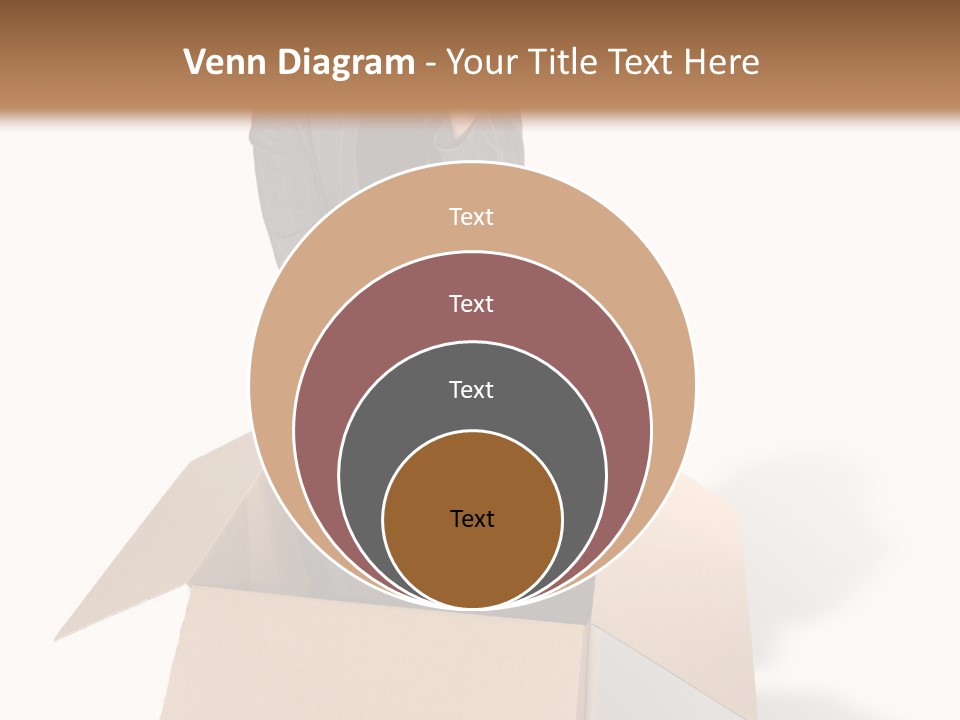 A Business Woman Thinking Outside The Box PowerPoint Template