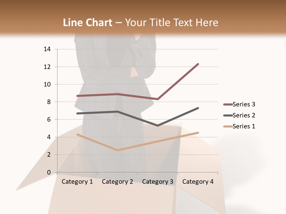 A Business Woman Thinking Outside The Box PowerPoint Template