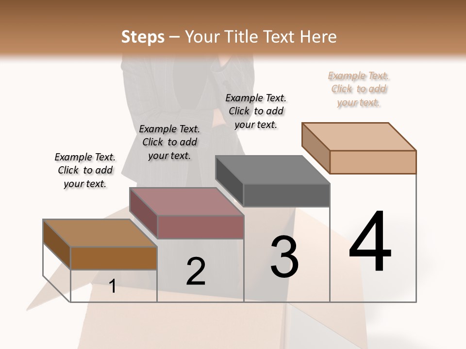 A Business Woman Thinking Outside The Box PowerPoint Template