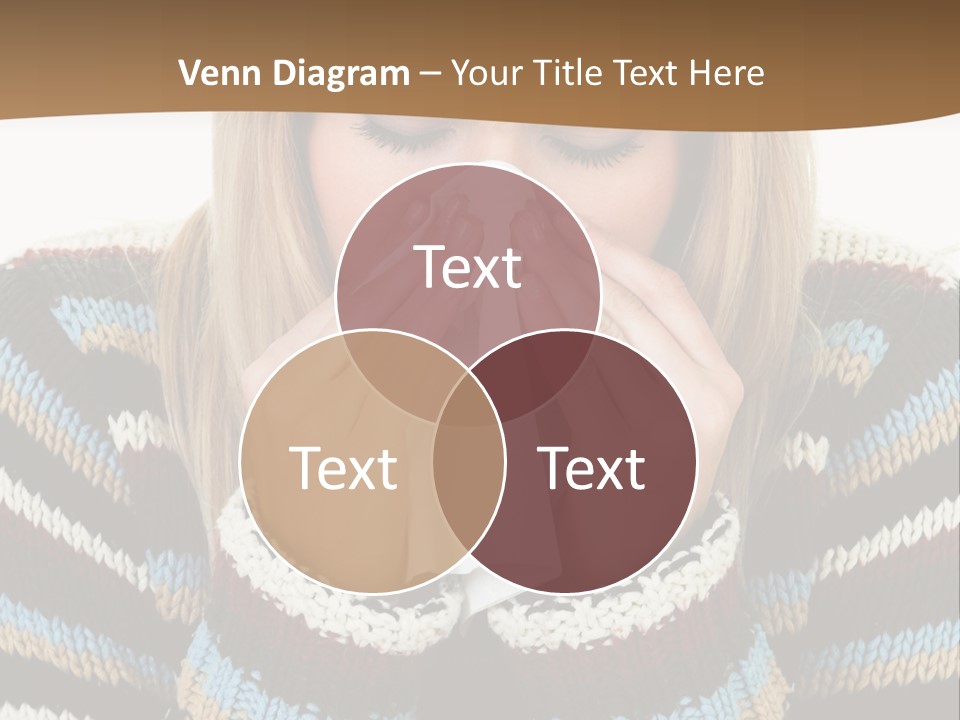 Three Wax Hearts In A Triangle, Semi-Isolated On White Background, Soft Shadow PowerPoint Template