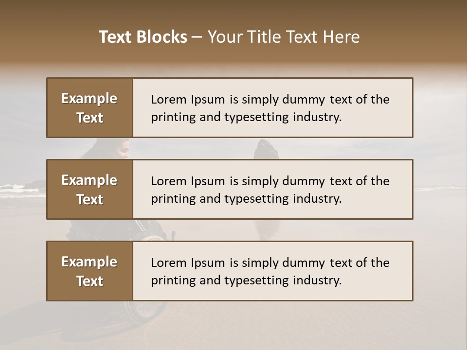 Beautiful Young Woman In A Wheel Chair Visiting Cannon Beach In Oregon, Usa. PowerPoint Template